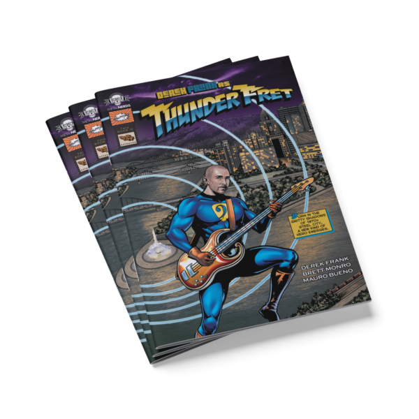 Derek Frank as ThunderFret! Halftone Comic